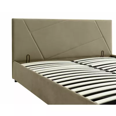 Čalouněná manželská postel 140x200 AGATHA - béžová