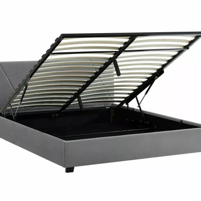 Čalouněná manželská postel 140x200 AGATHA - šedá