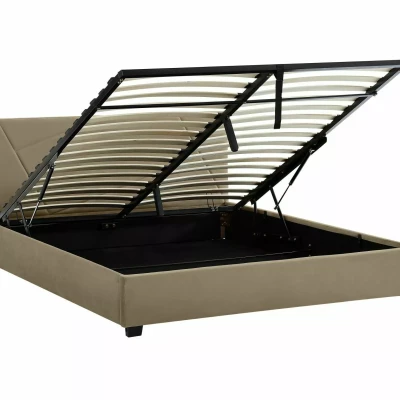 Čalouněná manželská postel 160x200 AGATHA - béžová