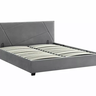 Čalouněná manželská postel 160x200 AGATHA - šedá