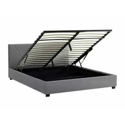 Čalouněná manželská postel 160x200 AGATHA - šedá