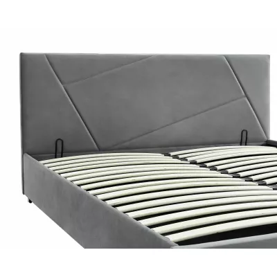 Čalouněná manželská postel 160x200 AGATHA - šedá