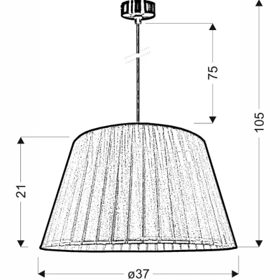Závěsné moderní svítidlo NOTIZIA - 1xE27, 60W, černé