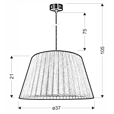 Závěsné moderní svítidlo NOTIZIA - 1xE27, 60W, černé
