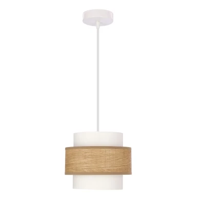Závěsné kulaté svítidlo ve skandinávském stylu NUGET - 1xE27, 60W, bílé / krémové