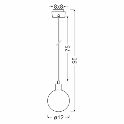 Moderní závěsné osvětlení ODEN - 1xG9, 40W, 12cm, koule, chromované / bílé