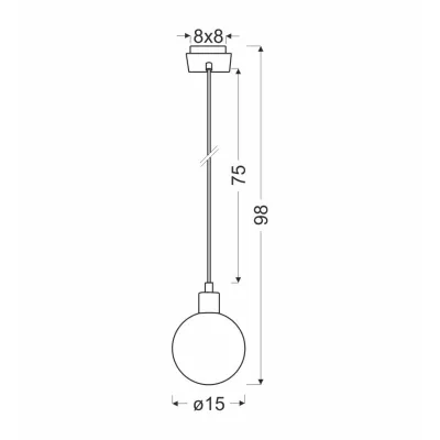 Moderní závěsné osvětlení ODEN - 1xG9, 40W, 15cm, koule, chromované / bílé