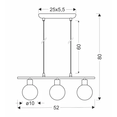 Závěsné osvětlení nad jídelní stůl ODEN - 3xG9, 40W, chromované / bílé