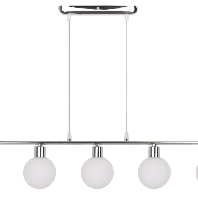 Závěsné osvětlení nad jídelní stůl ODEN - 5xG9, 40W, chromované / bílé