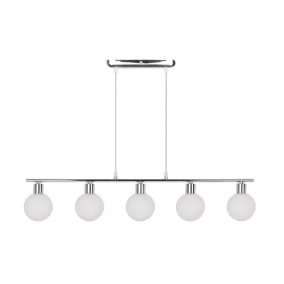 Závěsné osvětlení nad jídelní stůl ODEN - 5xG9, 40W, chromované / bílé