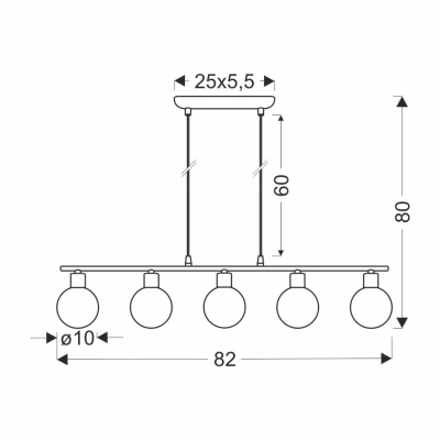 Závěsné osvětlení nad jídelní stůl ODEN - 5xG9, 40W, chromované / bílé