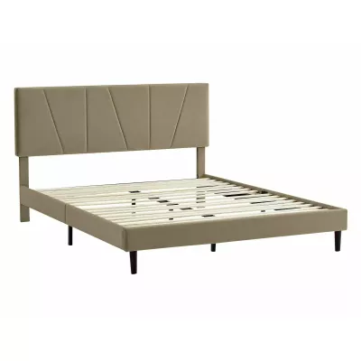 Manželská čalouněná postel 140x200 ARLETTE - béžová