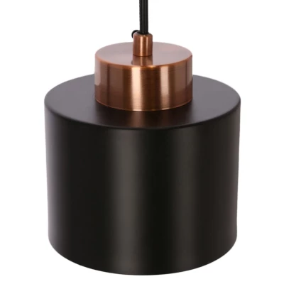 Loftové závěsné svítidlo OLENA - 1xE27, 60W, černé / měděné