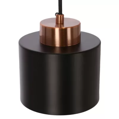 Loftové závěsné svítidlo OLENA - 1xE27, 60W, černé / měděné