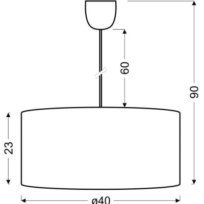 Závěsné moderní osvětlení ONDA, 1xE27, 60W, 40cm, kulaté, červené
