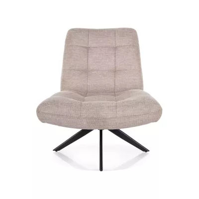 Otočné čalouněné křeslo MANDISA - světle běžové / černé
