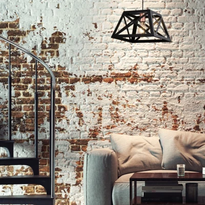 Industriální závěsné světlo ORIGAMI - 1xE27, 40W, černé