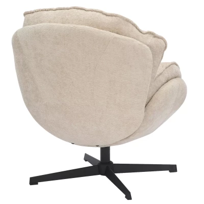 Otočné křeslo ZACHAR - béžové / černé