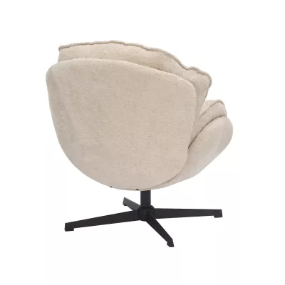 Otočné křeslo ZACHAR - béžové / černé