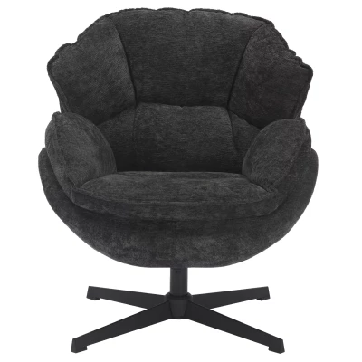 Otočné křeslo ZACHAR - černé