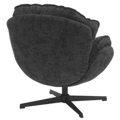 Otočné křeslo ZACHAR - černé