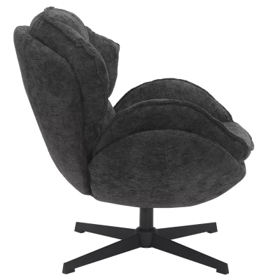 Otočné křeslo ZACHAR - černé