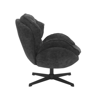 Otočné křeslo ZACHAR - černé