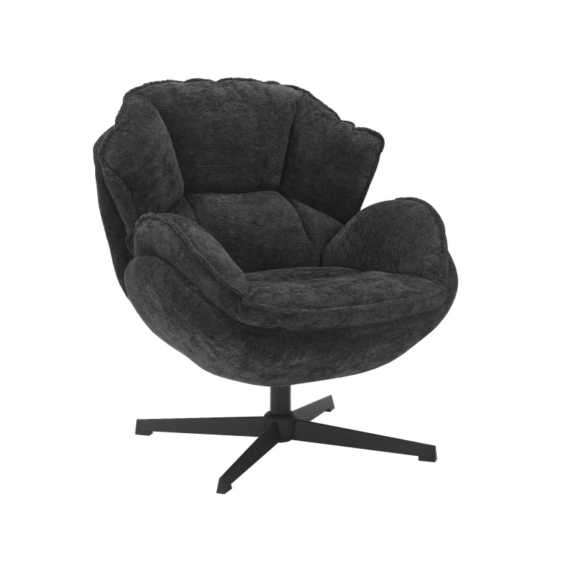 Otočné křeslo ZACHAR - černé