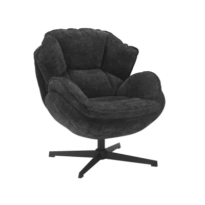 Otočné křeslo ZACHAR - černé