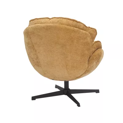 Otočné křeslo ZACHAR - hořčicové / černé