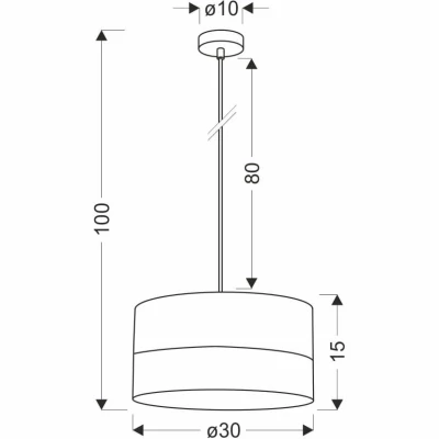 Závěsné skandinávské svítidlo ORTO - 1xE27, 60W, hnědé / černé