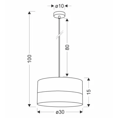 Závěsné skandinávské svítidlo ORTO - 1xE27, 60W, hnědé / černé