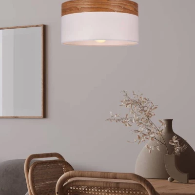 Závěsné skandinávské svítidlo ORTO - 1xE27, 60W, hnědé / bílé