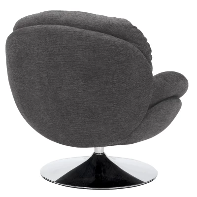 Elegantní otočné křeslo ZAYNE - tmavě šedé / chrom