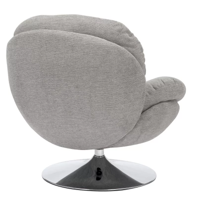 Elegantní otočné křeslo ZAYNE - šedé / chrom