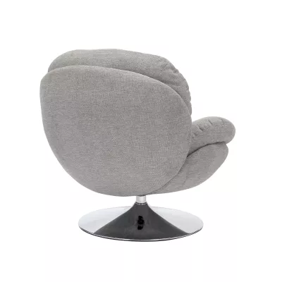 Elegantní otočné křeslo ZAYNE - šedé / chrom