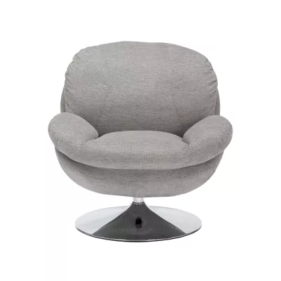 Elegantní otočné křeslo ZAYNE - šedé / chrom