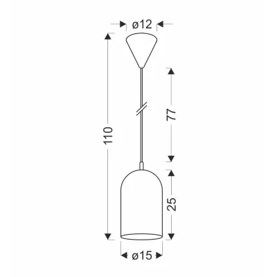 Závěsné skandinávské osvětlení OSS - 1xE27, 40W, růžové