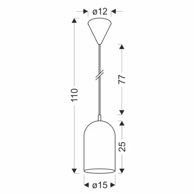 Závěsné skandinávské osvětlení OSS - 1xE27, 40W, žluté