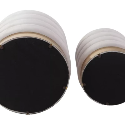 Set 2 taburetů ALEKOS - béžový / zlatý