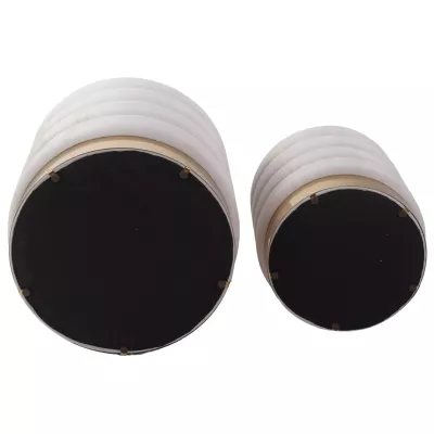 Set 2 taburetů ALEKOS - béžový / zlatý