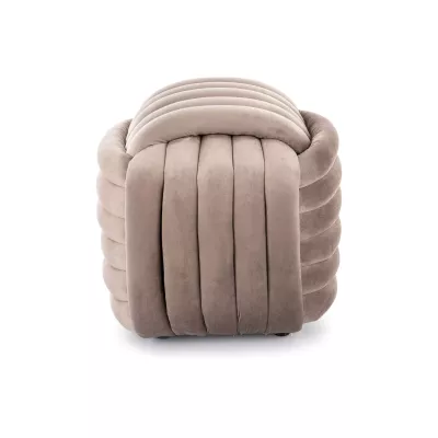 Designový taburet AMBROZ - tmavě béžový