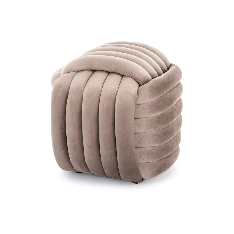 Designový taburet AMBROZ - tmavě béžový