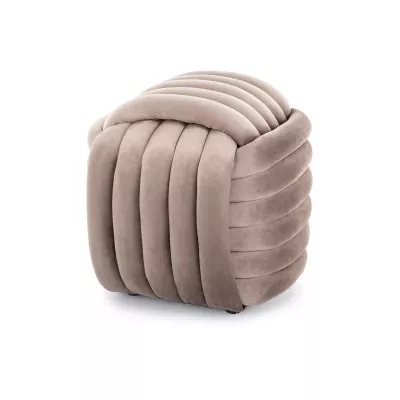 Designový taburet AMBROZ - tmavě béžový