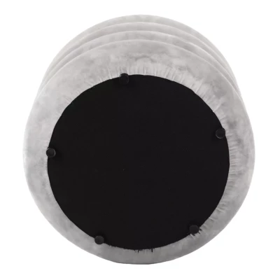 Designový kulatý taburet ANAND - světle béžový