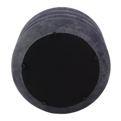 Designový kulatý taburet ANAND - šedý