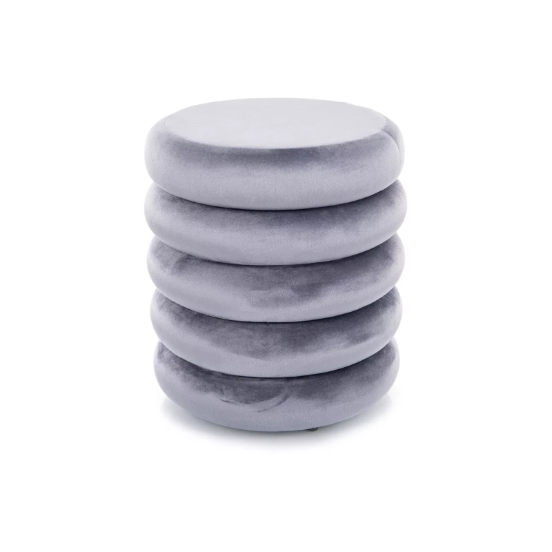 Designový kulatý taburet ANAND - šedý