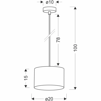 Závěsné moderní svítidlo PANDY - 1xE27, 40W, černé / zlaté / šedé