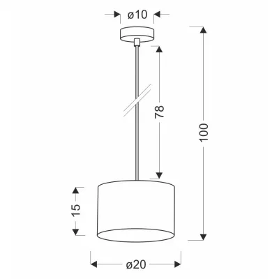 Závěsné moderní svítidlo PANDY - 1xE27, 40W, černé / zlaté / šedé