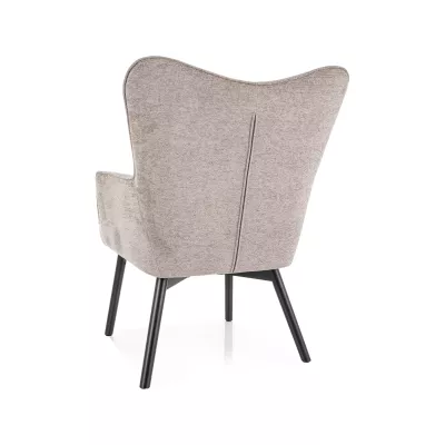 Čalouněné křeslo KAYLAN - tmavě béžové / černé